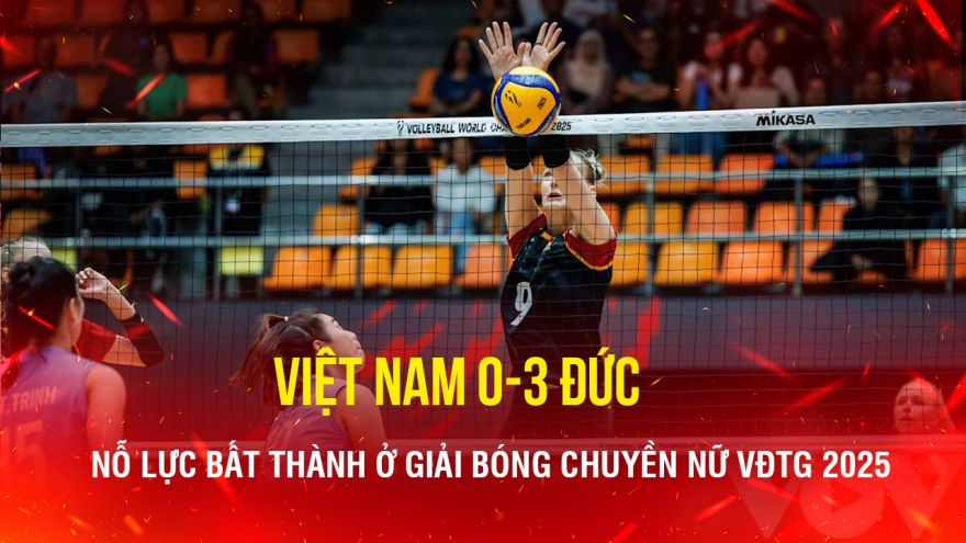 Kết quả bóng chuyền nữ hôm nay 25/8: ĐT nữ Việt Nam không thể gây bất ngờ trước Đức
